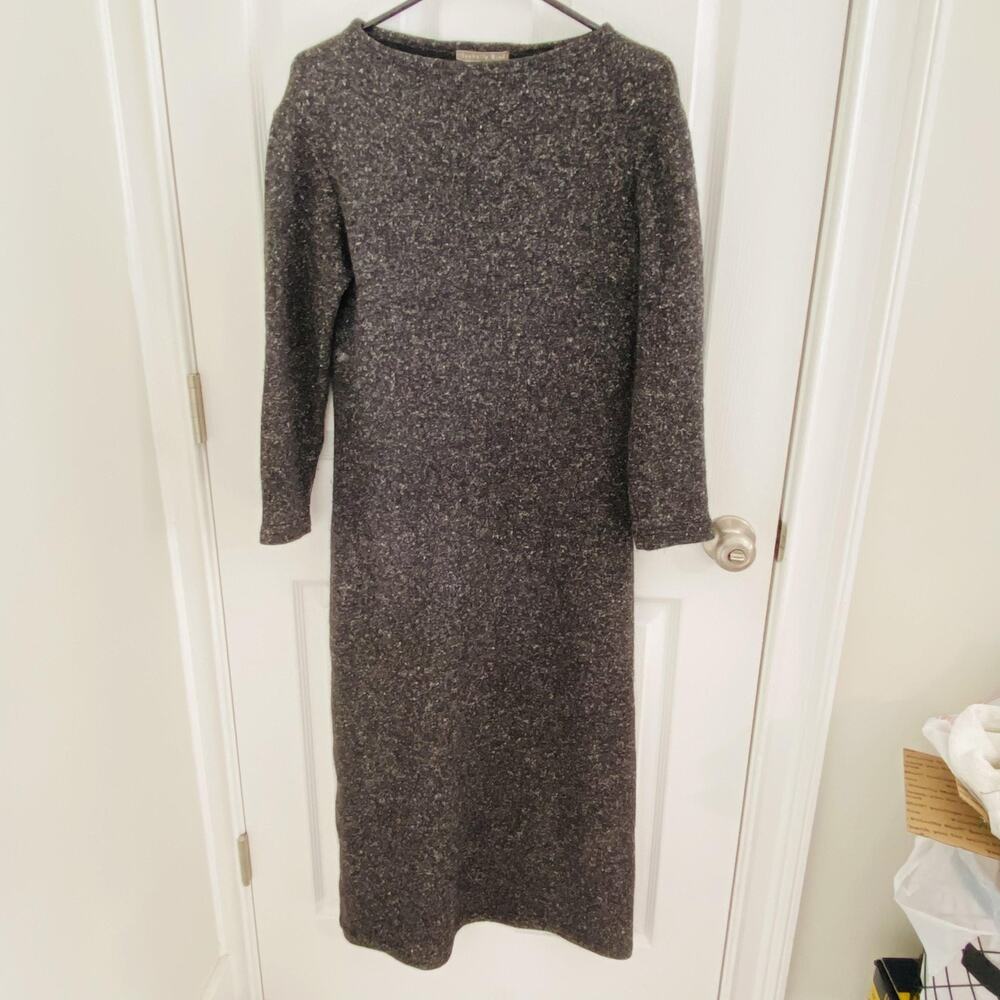 Isabella Bird Sweater Dress Womens XS Gray Wool Angora Blend Long Sleeve Italy